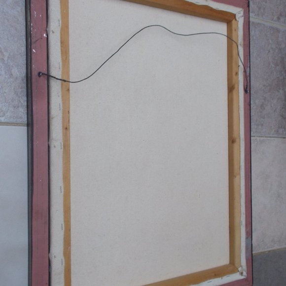 Vintage Mademoiselle Legran art on stretched canvas, framed & signed - Picture 8 of 8